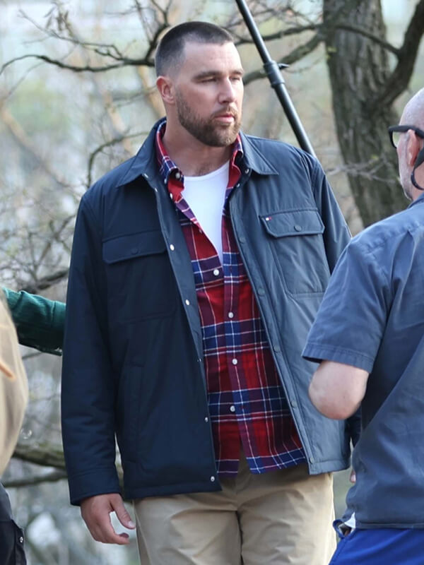 Travis Kelce NYC 2026 Central Park Blue Jacket
