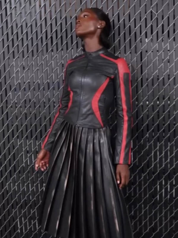 Tron: Ares Jodie Turner-Smith Black Leather Jacket