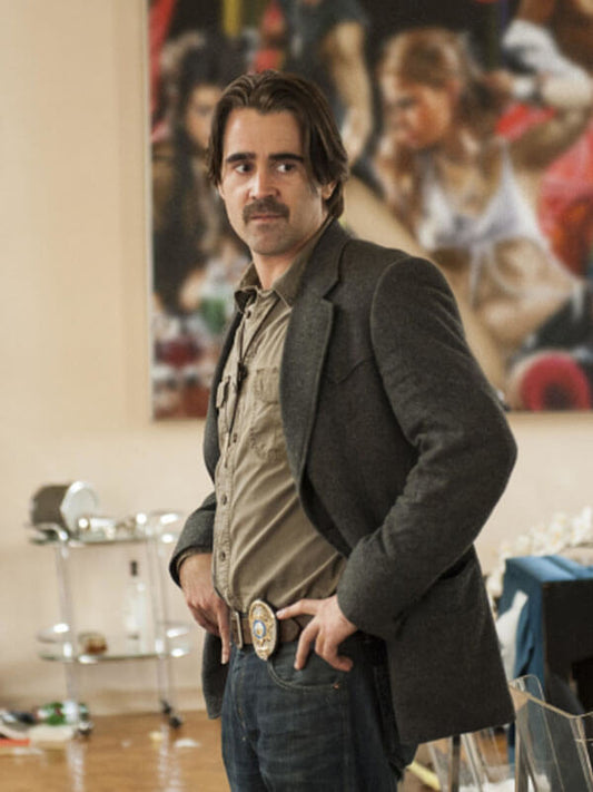 True Detective Colin Farrell Grey Wool Blazer