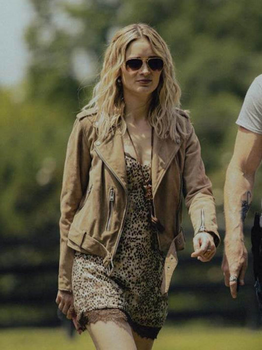 Tulsa King Bella Heathcote Brown Suede Jacket