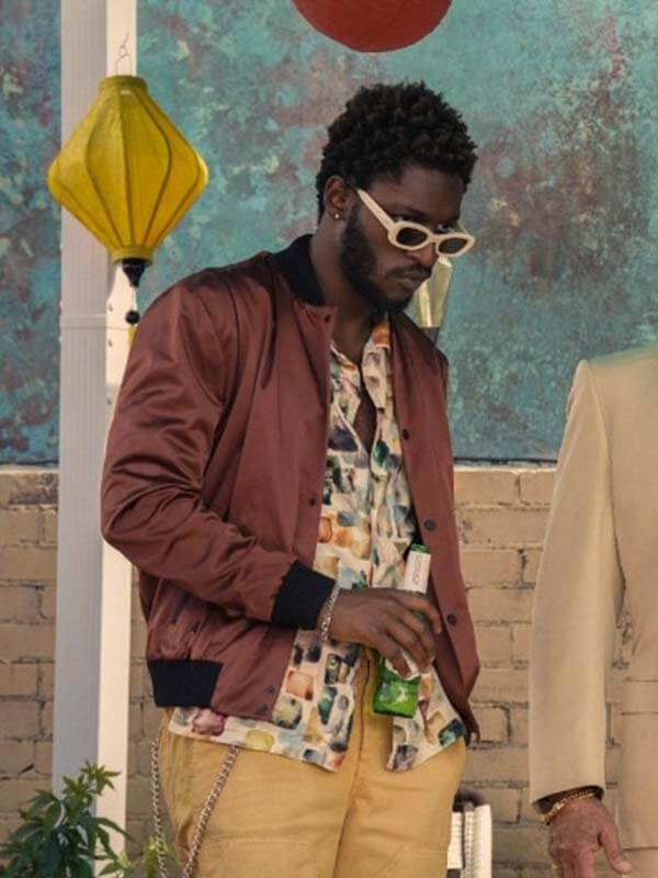 Tulsa King Jay Will Bomber Satin Jacket