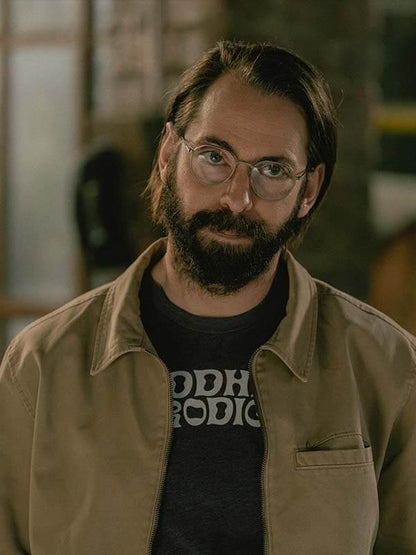 Tulsa King Martin Starr Beige Cotton Jacket