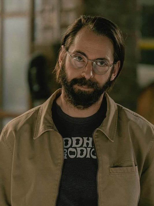 Tulsa King Martin Starr Beige Cotton Jacket