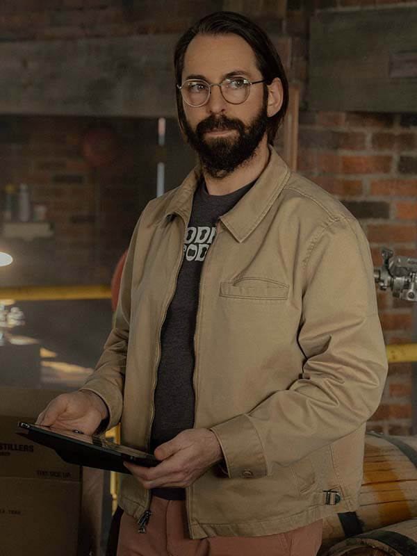 Tulsa King Martin Starr Beige Cotton Jacket