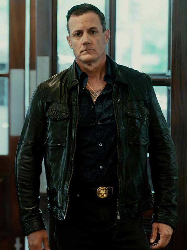 Tulsa King S03 Armand Truisi Black Leather Jacket