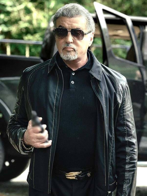 Tulsa King S03 Dwight Manfredi Black Leather Jacket