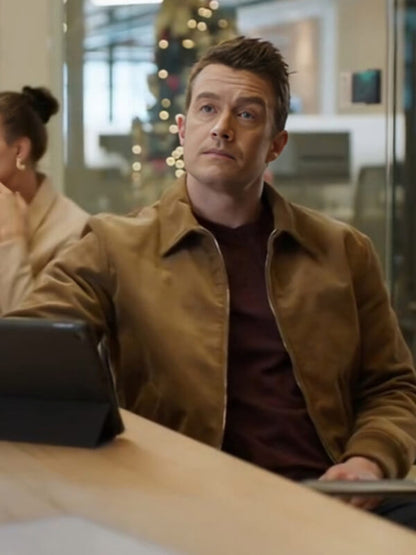 Twas The Date Before Christmas 2024 Robert Buckley Suede Jacket