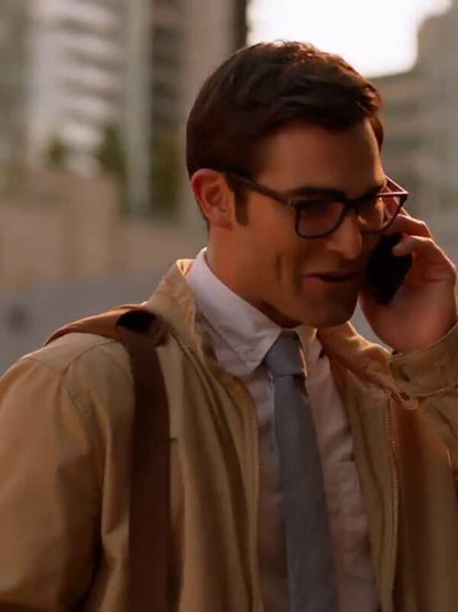 Tyler Hoechlin Supergirl Beige Cotton Jacket