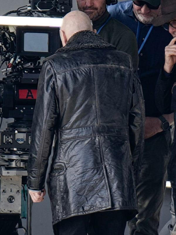 Uncle Fester Wednesday S03 Black Shearling Coat