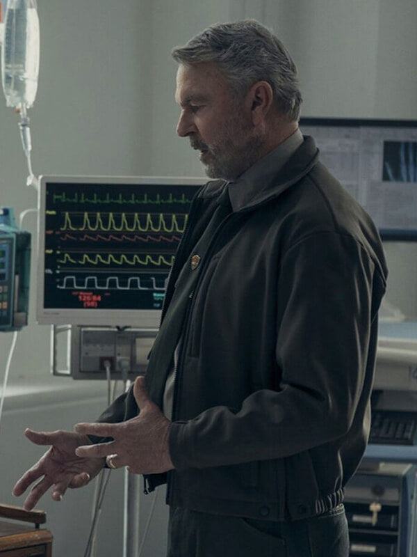 Untamed S01 Sam Neill Green Fleece Jacket