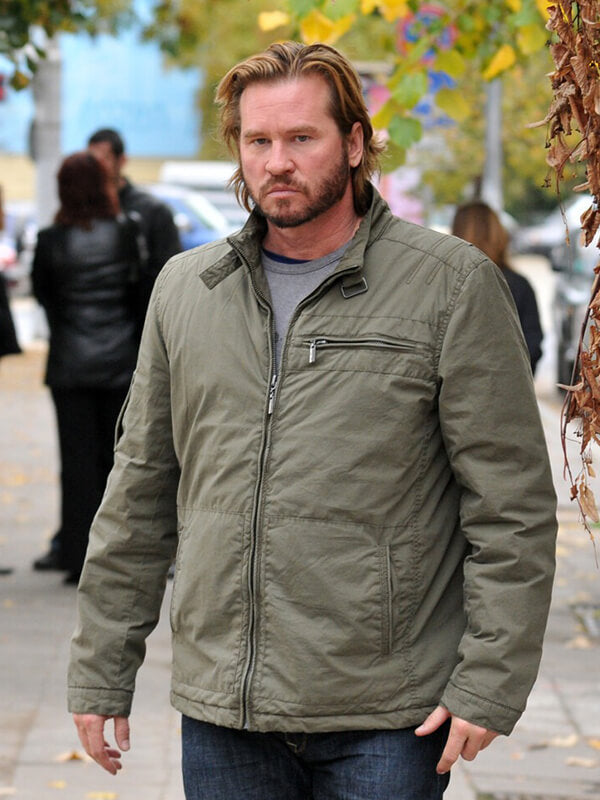 Val Kilmer Double Identity Green Cotton Jacket