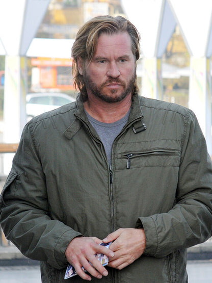 Val Kilmer Double Identity Green Cotton Jacket