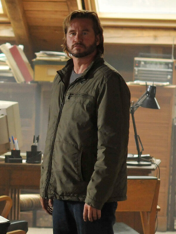 Val Kilmer Double Identity Green Cotton Jacket