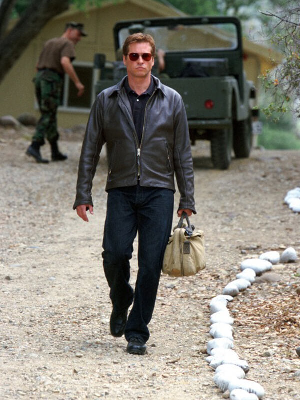 Val Kilmer Spartan Brown Leather Jacket