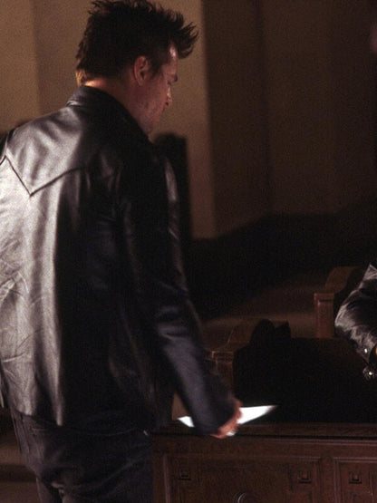 Val Kilmer The Salton Sea Black Leather Jacket