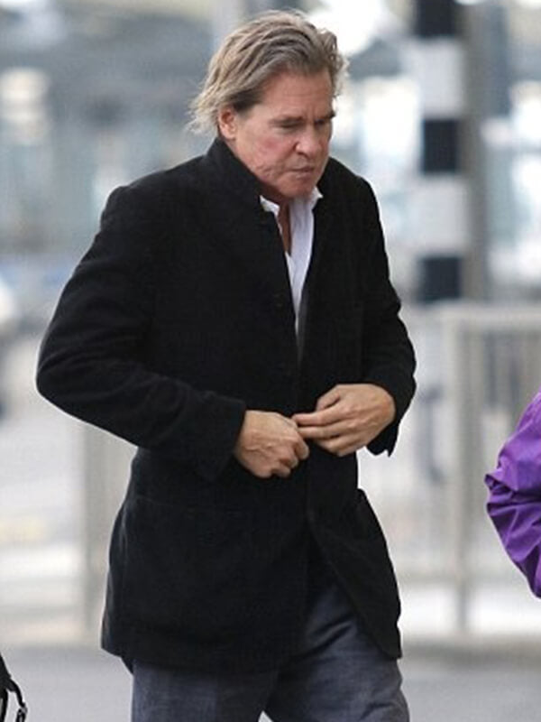 Val Kilmer The Snowman Black Wool Coat