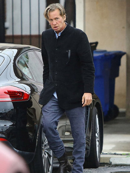 Val Kilmer The Snowman Black Wool Coat