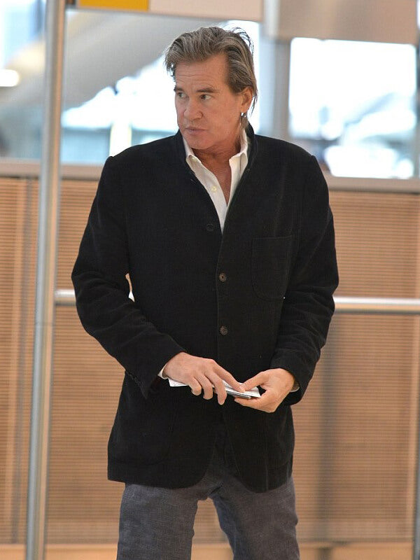 Val Kilmer The Snowman Black Wool Coat
