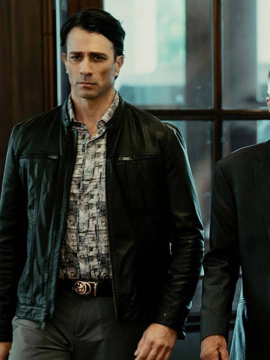 Vince Antonacci Tulsa King Black Leather Jacket