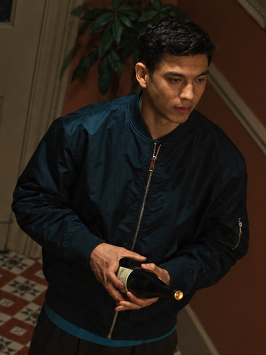 War 2026 Archie Renaux Blue Bomber Jacket