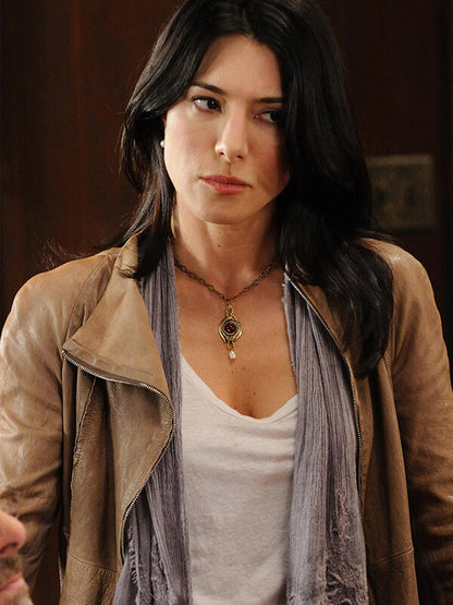 Warehouse 13 S04 Jaime Murray Brown Leather Jacket