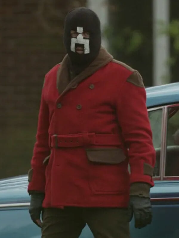 White Bear Black Mirror S06 Red Wool Coat