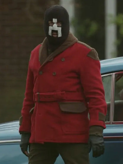 White Bear Black Mirror S06 Red Wool Coat