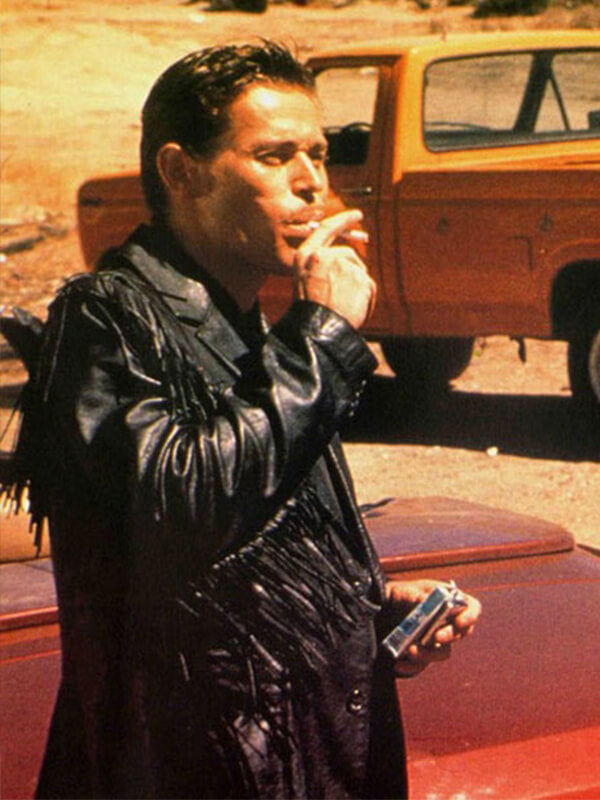 Wild at Heart Willem Dafoe Black Leather Fringe Jacket