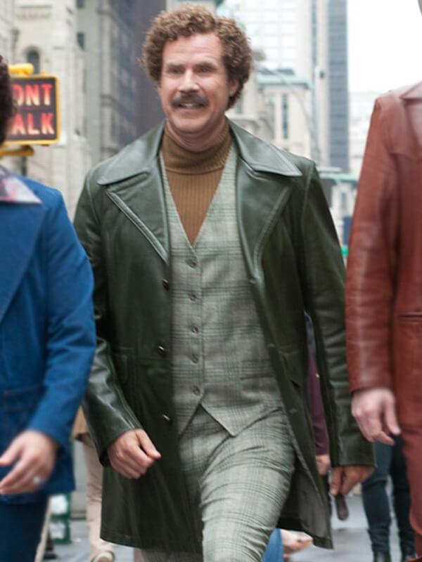 Will Ferrell Anchorman 2 Ron Green Leather Jacket