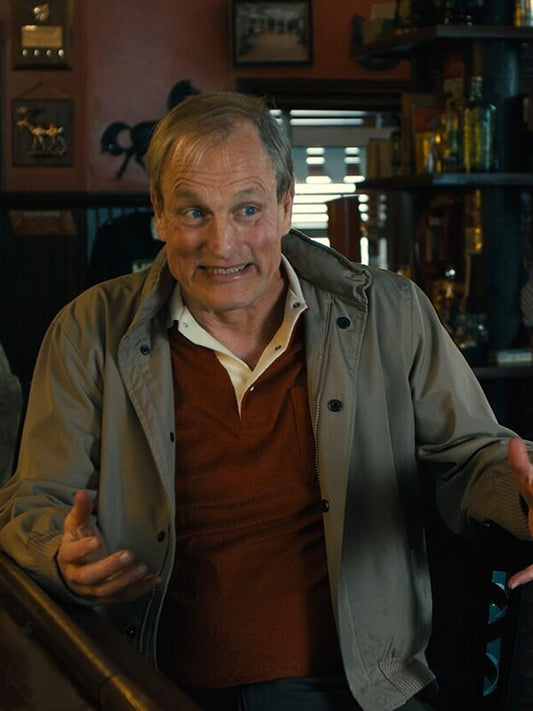 Woody Harrelson Ella McCay 2025 Bomber Jacket