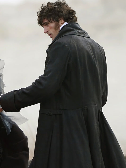 Wuthering Heights 2026 Jacob Elordi Black Wool Coat