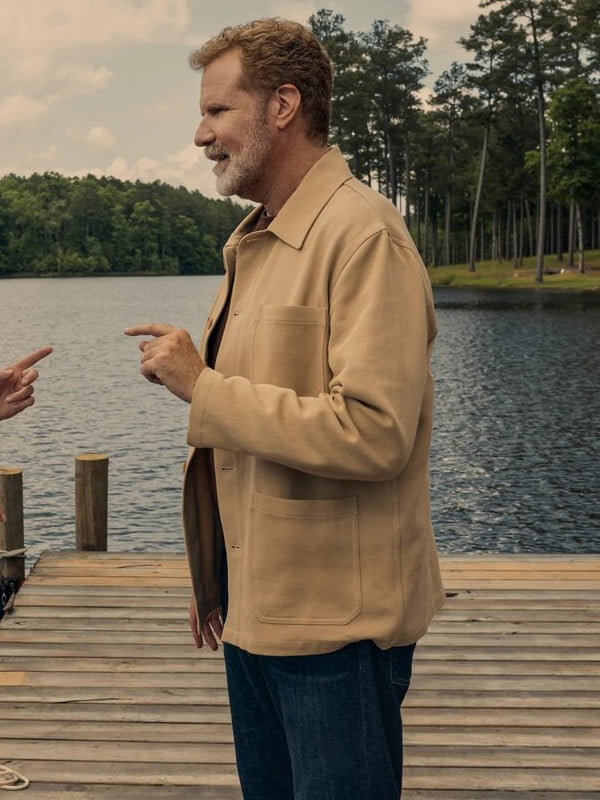 You’re Cordially Invited Will Ferrell Brown Wool Jacket