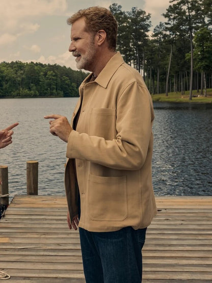 You’re Cordially Invited Will Ferrell Brown Wool Jacket