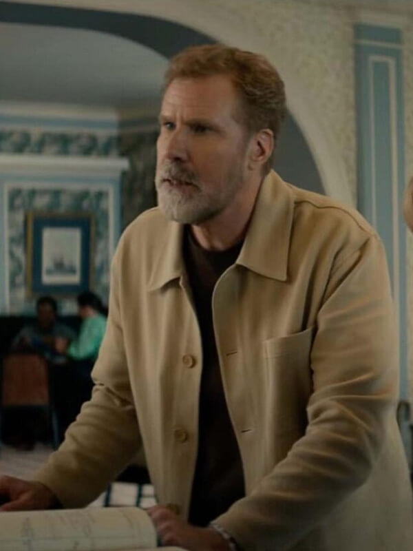 You’re Cordially Invited Will Ferrell Brown Wool Jacket