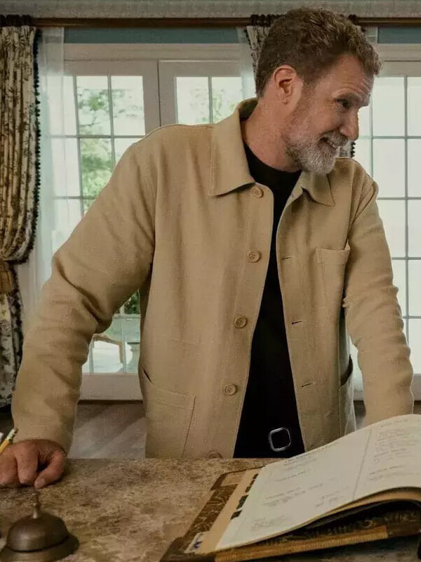 You’re Cordially Invited Will Ferrell Brown Wool Jacket