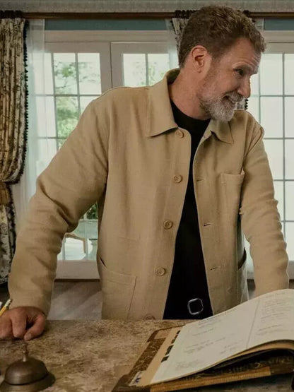 You’re Cordially Invited Will Ferrell Brown Wool Jacket