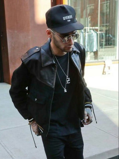 Zayn Malik Black Suede Leather Jacket