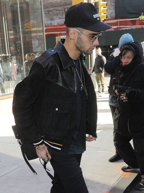 Zayn Malik Black Suede Leather Jacket