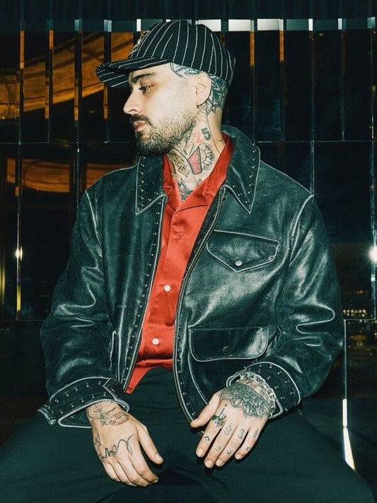 Zayn Malik Black Vintage Leather Jacket