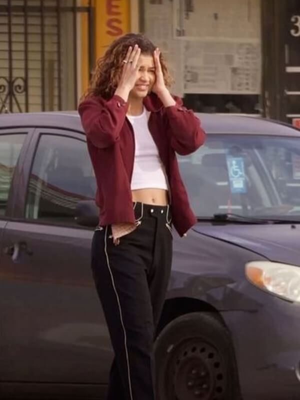 Zendaya Euphoria S03 Rue Bennett Cotton Jacket
